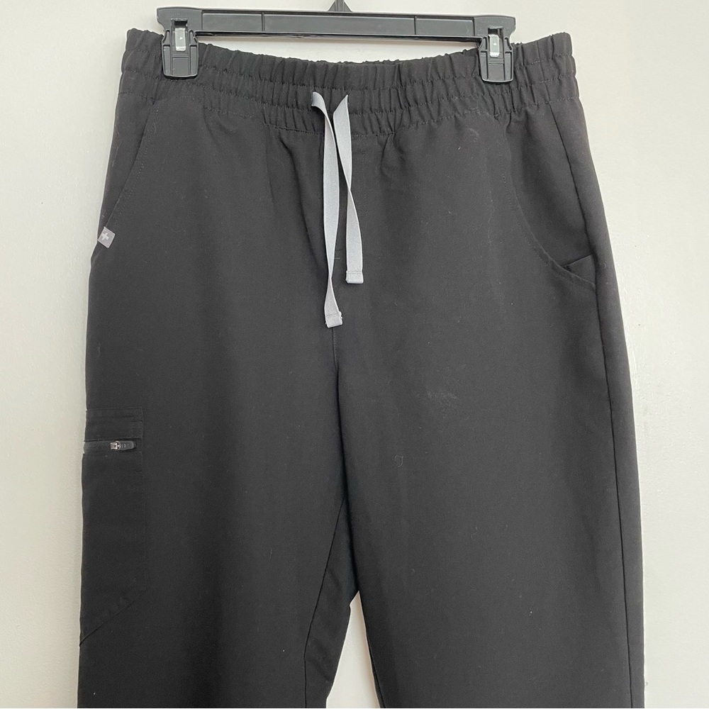 Women’s FIGS High Waisted Zamora Jogger Scrub Pants Black 1926 Size MP - Picture 3 of 7